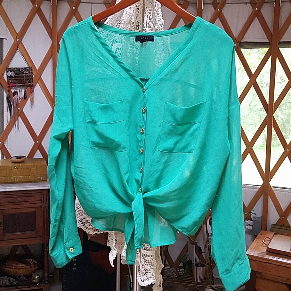 MINE sheer blouse